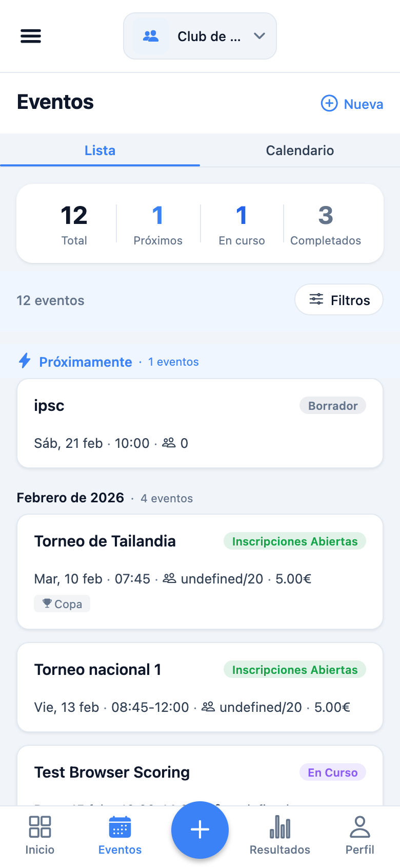 Gestión de Competiciones