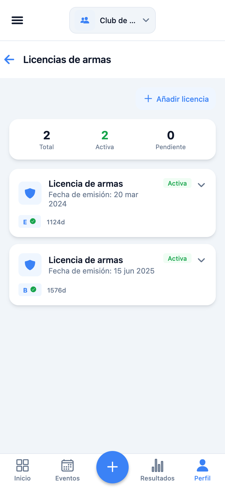 Control de Licencias